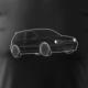 Topslang Koszulka VW Golf 4 z samochodem Golf 4 męska czarna REGULAR XL 1