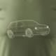 Topslang Koszulka VW Golf 4 z samochodem Golf 4 męska khaki REGULAR L 1