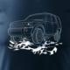 Topslang Koszulka z samochodem Land Rover Land Roverem męska granatowa REGULAR M 1