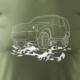 Topslang Koszulka z samochodem Land Rover Land Roverem męska khaki REGULAR L 1