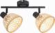 Lampa sufitowa Rabalux Ażurowa lampa reflektorowa Rattan plafon do przedpokoju brązowy 1