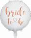 PartyDeco Balon foliowy Bride to be 35cm, biały one size 1