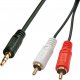 Kabel Lindy Jack 3.5mm - RCA (Cinch) x2 5m czarny (35683) 1