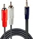 Kabel Lindy Jack 3.5mm - RCA (Cinch) x2 5m czarny (35683) 1