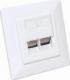 Intellinet Network Solutions Intellinet Gniazdo sieciowe podtynkowe 2x RJ45 Cat6 10G, STP, białe 2
