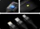 Kabel USB Baseus USB-A - USB-C + microUSB + Lightning 1.2 m Czarny (CASS030001) 5