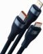 Kabel USB Baseus USB-A - USB-C + microUSB + Lightning 1.2 m Niebieski (CASS030003) 10
