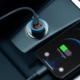 Ładowarka Baseus Ładowarka samochodowa Baseus Golden Contactor Max, USB + USB-C, 60W (niebieska) 12