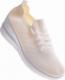 Pantofelek24 Wsuwane damskie trampki na koturnie Ecru /F3-3 12125 T296/ 37 2