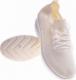 Pantofelek24 Wsuwane damskie trampki na koturnie Ecru /F3-3 12125 T296/ 37 5