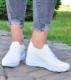 Pantofelek24 Wsuwane damskie trampki na koturnie Ecru /F3-3 12125 T296/ 38 2