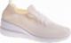 Pantofelek24 Wsuwane damskie trampki na koturnie Ecru /F3-3 12125 T296/ 38 3