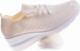 Pantofelek24 Wsuwane damskie trampki na koturnie Ecru /F3-3 12125 T296/ 38 5