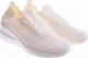 Pantofelek24 Wsuwane damskie trampki na koturnie Ecru /F3-3 12125 T296/ 38 6