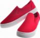 Pantofelek24 Materiałowe czerwone tenisówki slip on /D1-2 12139 T192/ 38 3