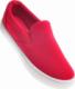 Pantofelek24 Materiałowe czerwone tenisówki slip on /D1-2 12139 T192/ 38 4