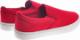 Pantofelek24 Materiałowe czerwone tenisówki slip on /D1-2 12139 T192/ 38 7