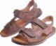 Pantofelek24 Skórzane brązowe sandały męskie Roxebut /B8-3 12039 S928/ 45 1