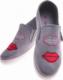 Pantofelek24 Zamszowe szare trampki slip on z ustami /G12-3 11961 S196/ 36 5