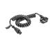 Kabel zasilający KABKOM KABEL ZASILAJĄCY LAPTOP (MIKI) C5 SPIRALA 0.6-2.5M NATEC EXTREME MEDIA (BLISTER) - NKA-0846 1