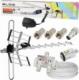 Antena RTV Blow Antena kierunkowa zewnętrzna DVB-T BLOW ATD31S VHF/UHF MUX8 + kabel 25m - zestaw do odbioru na 2 TV 6