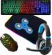 Art Zestaw gamingowy klawiatura ART SLIM AK-20 podświetlana mysz mata RGB słuchawki 1