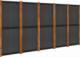 vidaXL Parawan 5-panelowy, czarny, 350 x 180 cm 2