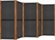 vidaXL Parawan 5-panelowy, czarny, 350 x 180 cm 4