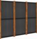 vidaXL Parawan 3-panelowy, czarny, 210 x 180 cm 2