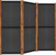 vidaXL Parawan 3-panelowy, czarny, 210 x 180 cm 4