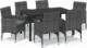 vidaXL vidaXL 7-cz. zestaw mebli ogrodowych z poduszkami, polirattan, szary 2