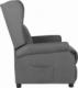 vidaXL vidaXL Elektryczny fotel uszak, rozkładany, szara tkanina 4