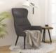 vidaXL vidaXL Krzesło wypoczynkowe, ciemnoszare, obite tkaniną 1
