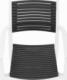 Royal Catering Krzesło plastikowe z oparciem ażurowym na taras balkon 4 szt. czarno-białe Krzesło plastikowe z oparciem ażurowym na taras balkon 4 szt. czarno-białe 5