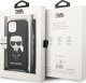 Karl Lagerfeld Karl Lagerfeld KLHCP13SCMNIPK iPhone 13 mini 5,4" hardcase czarny/black Leather Monogram Patch and Cord Iconik 7