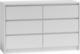 Topeshop DUŻA KOMODA SZAFKA 6 SZUFLAD 120CM BIAŁA KARO K120 1