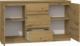 Topeshop KOMODA 2D3S 120CM DĄB ARTISAN 3 SZUFLADY 2 DRZWI SALON 2
