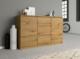 Topeshop KOMODA 2D3S 120CM DĄB ARTISAN 3 SZUFLADY 2 DRZWI SALON 3