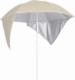 vidaXL vidaXL Parasol plażowy ze ściankami bocznymi, piaskowy, 215 cm 1