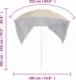 vidaXL vidaXL Parasol plażowy ze ściankami bocznymi, piaskowy, 215 cm 8