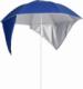 vidaXL vidaXL Parasol plażowy ze ściankami bocznymi, niebieski, 215 cm 1