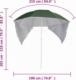 vidaXL vidaXL Parasol plażowy ze ściankami bocznymi, zielony, 215 cm 8