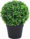 vidaXL vidaXL Kule ze sztucznego bukszpanu w doniczce, 2 szt., zielone, 27 cm 2