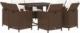 vidaXL vidaXL 9-cz. zestaw mebli ogrodowych z poduszkami, polirattan, brązowy 3