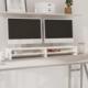 vidaXL vidaXL Podstawka na monitor, biała, 100x24x13 cm, lite drewno sosnowe 1