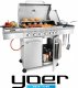 Yoer SteakKing GG02S Grill ogrodowy gazowy 22.1 kW 43 cm x 36 cm 1