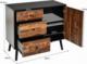 Costway Komoda retro z 3 szufladami i szafką z drzwiczkami 80 x 40 x 76,5 cm 2