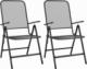 vidaXL vidaXL Składane krzesła ogrodowe, 2 szt., antracytowe, metalowa siatka 2