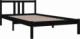 vidaXL vidaXL Rama łóżka, czarna, lite drewno, 100 x 200 cm 3