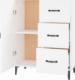 vidaXL Komoda, biała, 69,5x34x90 cm 6